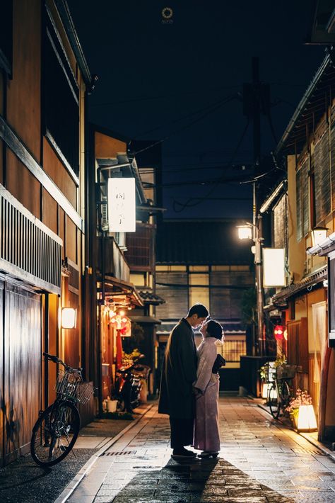 In the serenity of Kyoto tonight, only the moon light and small lamps that brighten us here. Thank you for coming to keep me warm in the middle of this coldy city.  Thank God for sending a man that holds me, protects me, and be a leader to my future.  Courtsey from Kezia and Yusin Prewedding Location Hanamikoji, Gion, Kyoto . . Photograph by @alvinfauzie . . Check our website for the other photos at www.alvinphotography.co.id  #japanprewedding #japanweddingphotographer #kyoto #kyotoprewedding Japanese Prewedding Photography, Japanese Wedding Photoshoot, Kyoto Prewedding, Japanese Prewedding, Japan Prewedding, Gion Kyoto, Japan Photoshoot, Japan Wedding, Foto Wedding