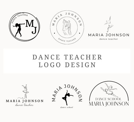 Dance School Logo, Dance Logo Ideas, Teacher Logo Design, Dance Logos, Logo Design Dance, Logo Design Canva, Teacher Logo, Money Edit, Dance Logo