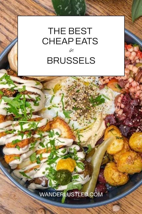 As a city in Europe, it can be challenging to find affordable places to eat in Brussels. Here are the best cheap but delicious meals available, from street food to budget-friendly restaurants. Belgian Fries, Belgium Food, City In Europe, Brussels Belgium, Food Places, Cheap Eats, Good Pizza, Delicious Meals, Cheap Meals