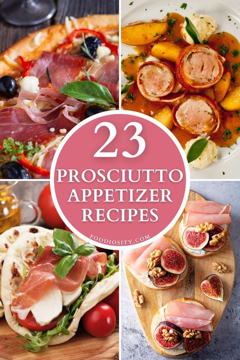 Prosciutto Appetizer Recipes, Prosciutto Appetizer, Easy Finger Foods, Fancy Appetizer Recipes, Prosciutto Recipes, Impressive Appetizers, Cheese Stuffed Mushrooms, Fancy Appetizers, Meal Inspiration