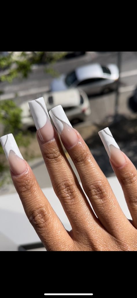 crisp curvy white french White French, French Nails, Nails, White