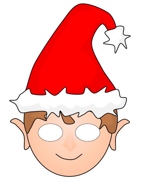 Christmas Elf Mask Paper Crafts Printable, Printable Halloween Masks, Elf Party, Printable Mask, Crafts Printable, Christmas Mask, Shelf Elf, Printable Masks, Christmas Photo Booth