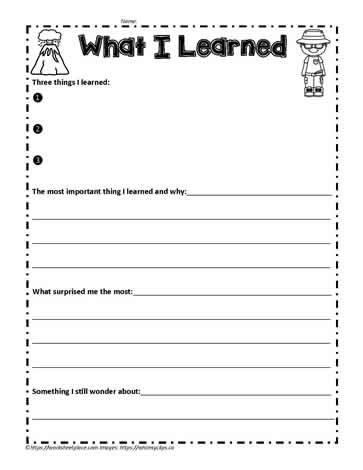 I Learned What I Learned Today Template, Note Writing Paper, Math Instruction, School Worksheets, School Class, 3 Kids, Writing Paper, Note Writing, School Activities