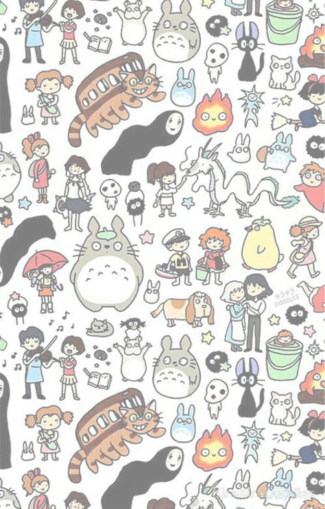 Kawaii Ghibli, Wallpaper Iphone Summer, Japon Illustration, Studio Ghibli Art, Ghibli Art, Ghibli Movies, Dessin Adorable, My Neighbor Totoro, Hayao Miyazaki