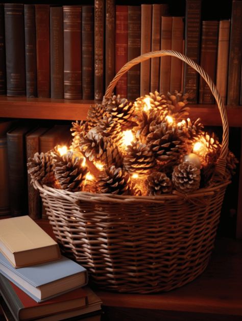 23 Jaw-Dropping Pinecone Decor Hacks to Make Your Home Unbelievably Cozy Pinecone Decor, Cozy Holiday Decor, Pinecone Crafts Christmas, Christmas Pine Cones, Cone Crafts, Winter Decorations Diy, Christmas Vibe, Decor Hacks, Christmas Floral Arrangements