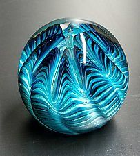 Aqua Sea Urchin by The Glass Forge (Art Glass Paperweight) Glass Marble Art, Glassblowing Studio, Cool Glass, Wooden Cup, Blown Glass Art, Art Glass Paperweight, Artful Home, Stained Glass Designs, Marble Art