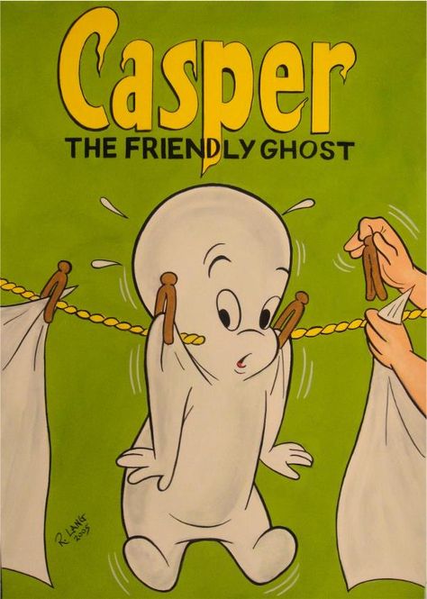 Another CASPER painting I did from a vintage 50s comic book cover. This one is 23 x 16 inches, using Designer Gouache paints, on 140lb paper. Casper Painting, Casper Poster, Vintage Disney Posters, Ghost Comic, Casper Ghost, Gouache Paints, Disney Pics, Casper The Friendly Ghost, Book Artwork