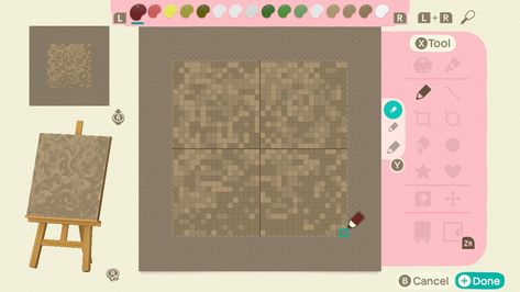 5/9 Acnh Dirt Path Pattern Grid, Acnh Path Design Templates, Acnh Paths Designs Tutorial, Acnh Pixel Patterns, Animal Crossing Path, Acnh Motifs, Acnh Pattern, Acnh Path, Animal Crossing Patterns