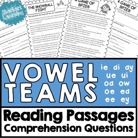 A GUIDE TO TEACHING VOWEL TEAMS Phonics Passages, Vowel Team Words, Le Words, Teaching Vowels, Phonics Reading Passages, Digraph Words, Vowel Digraphs, Vowel Teams, Fluency Passages