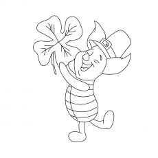 St Patricks Day Piglet coloring pages St Patricks Coloring Sheets, Winnie The Pooh Coloring Pages, Pooh Coloring Pages, Shamrock Printable, March Colors, Image Halloween, Disney Printables, St Patrick's Day Crafts, Colouring Printables