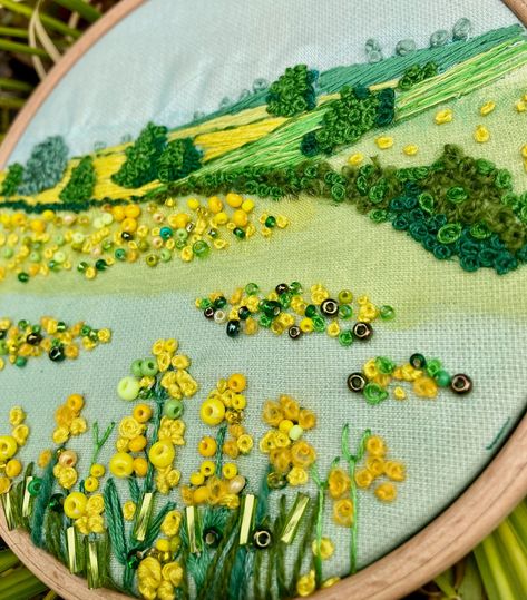 Simple Stitching, Do Your Own Thing, Textile Art Embroidery, Fields Of Gold, Flowers Love, Stitch Book, French Knot, Gold Embroidery, Embroidery Kit