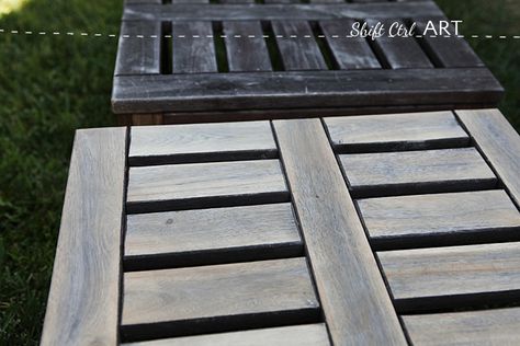 Painted Outdoor Furniture, Siding Ideas, Rock Bed, Wood Columns, Exterior Stain, Outdoor Dining Room, Teak Oil, American Decor, Painted Table