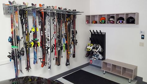 Boot Drying Systems - Garage Cabinets Flooring and Organizers - Park City, Utah Ski Gear Storage, Organizing Garage, Bicycle Storage Rack, Snowboard Storage, Wall Organization System, Garage Organizing, Drying Room, Ski Rack, Garage Storage Solutions