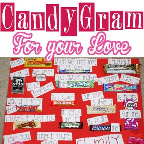 Need some inspiration while you are making a candygram card? This is a darling idea that's perfect for Valentine's Day gifts! Candy Bar Cards, Candy Bar Poster, Mens Valentines Day Gifts, Boyfriend Scrapbook, Romantic Scrapbook, Candy Card, Candy Bar Posters, Candy Board, Friend Ideas