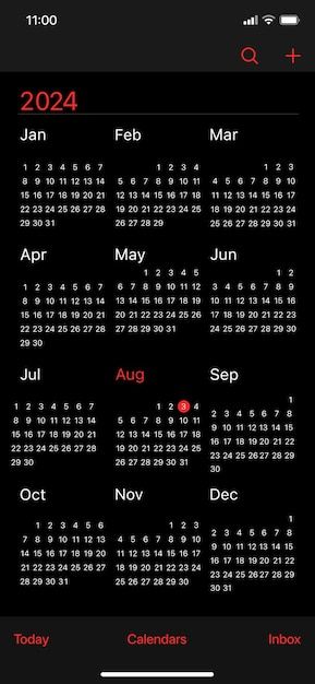 Iphones calendar for 2024 screenshot of ... | Premium Vector #Freepik #vector #android #app #app-screen #mobile-ui Iphone Calendar, Apple Calendar, App Screen, Calendar App, Technology Icon, Card Banner, Video Background, Poster Invitation, Presentation Template Free