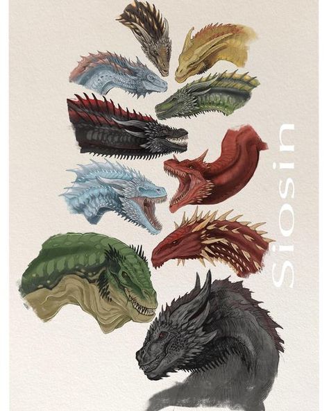 S i ø S I N ☾ on Instagram: "Once I finish the rest of the dragons I have planned I think this will make a pretty sick print🔥 the old version of Balerion is just a stand in, I’ll be giving him a proper design as well as the rest of them. Have patience 😘 the question is, do I add the pink dread? Seems disrespectful not to Shout-out to @mc_533 for the design idea 🙏🏼 #asoiaf #hotd #houseofthedragon #viserion #rhaegal #drogon #syrax #caraxes #dreamfyre #meleys #vhagar #balerion #seasmoke" Meleys The Dragon, Tessarion Dragon, Dreamfyre Dragon, Dragon Asoiaf, Seasmoke Dragon, Dragon Vhagar, Syrax Dragon, Caraxes Dragon, Rhaegal Dragon