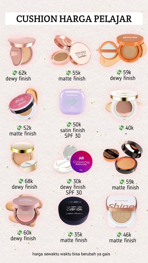 Urutan Make Up, Cushion Rekomendasi, Cushion Makeup, Basic Skincare, Membentuk Alis, Skin Tone Makeup, Bentuk Alis, Cream Skincare, Recommended Skin Care Products