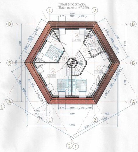 Industrial Factory Architecture, Hexagonal Architecture, Hexagon House, Museum Flooring, Octagon House, Loft House Design, Architecture Blueprints, Factory Architecture, Concept Models Architecture