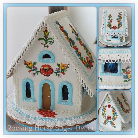 Folk Art Gingerbread House | Cookie Connection Polish Gingerbread, Xmas Gingerbread, Folk Pattern, All Things Gingerbread, Gingerbread House Cookies, Gingerbread Party, Cookie Connection, Gingerbread Village, Cookie House