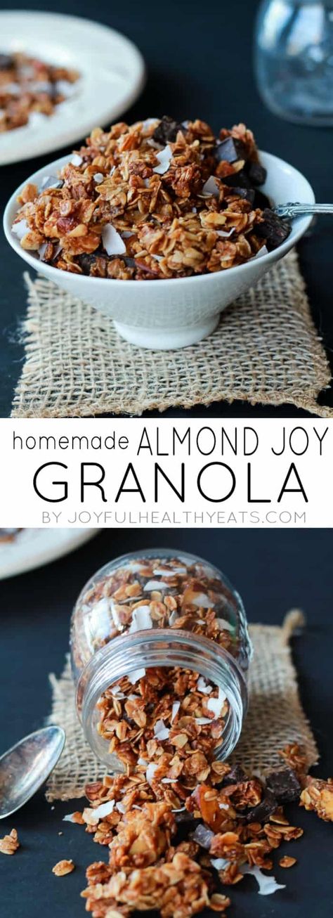 Clean Eating Granola, Homemade Almond Joy, Granola Recipe Healthy, Dessert Aux Fruits, Granola Healthy, Granola Recipe, Almond Joy, Super Easy Recipes, Granola Recipes