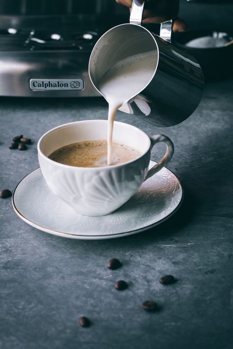 Wake up to cafe quality, dairy-free yet dreamy Mocha Hazelnut Cappuccino brewed right in your home every single day, with foam and everything! #ad #Calphalon #EspressoWithCalphalon Hazelnut Cappuccino, I Want Chocolate, Cappuccino Recipe, Ways To Make Coffee, Drinking Vinegar, Make Coffee, Decaf Coffee, Flavored Syrup, Frothing Milk