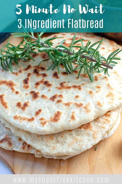 2 Ingredient Flat Bread Recipe, 3 Ingredient Flatbread, 3 Ingredient Naan Bread, Two Ingredient Naan Bread, Quick Flat Bread Recipe, 3 Ingredient Bread, Soft Roti Recipe, Soft Roti, Protein Lunches