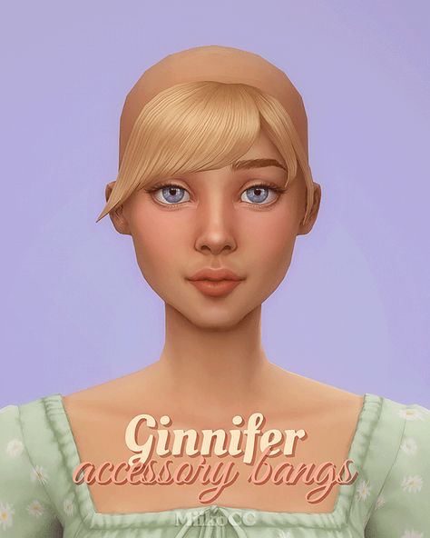 Sims 4 Bangs Accessory Maxis Match, Sims 4 Accessory Bangs, Sims 4 Cc Bangs Accessory, Sims 4 Cc Ponytail With Bangs, Sims 4 Bangs Accessory, Sims 4 Bangs Hair, Sims 4 Bangs, Sims Finds, Sims 4 Nails