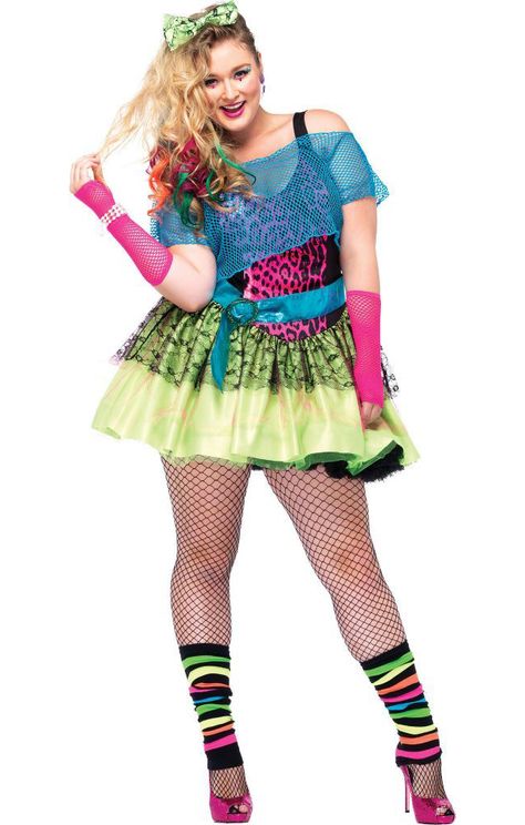 This '80s Halloween costume is totally rad. 80s Girl Costume, 80s Prom Dress Costume, Fancy Dress Plus Size, Plus Size Fancy Dresses, 80s Theme Party Outfits, 80s Dress Up, 80s Party Costumes, 80's Costume, 80s Halloween Costumes