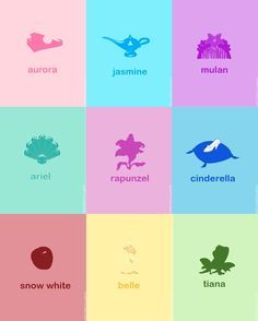 Symbols for Disney Princesses. Could be used for the Belle Jars :) Disney Princess Symbols, Princess Symbols, Disney Symbols, Disney Princess Bedding, Disney Princess Bedroom, Deco Disney, Disney Sleeve, Disney Bedrooms, Disney Princess Tattoo