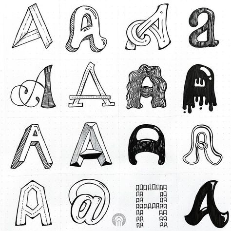 Different Letters Styles, 16 Types Of One Letter Challenge, F Font Design, Letters Styles, Artistic Lettering, Word Art Drawings, Unique Handwriting, Typography Styles, Different Lettering Styles