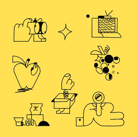 Random Gifs vol. II on Behance Milestone Illustration, Mobile Icon Design, Individual Illustration, Stop Animation, Lamp Illustration, Line Drawing Illustration, Illustration Gif, Team Icon, Illustration Infographic