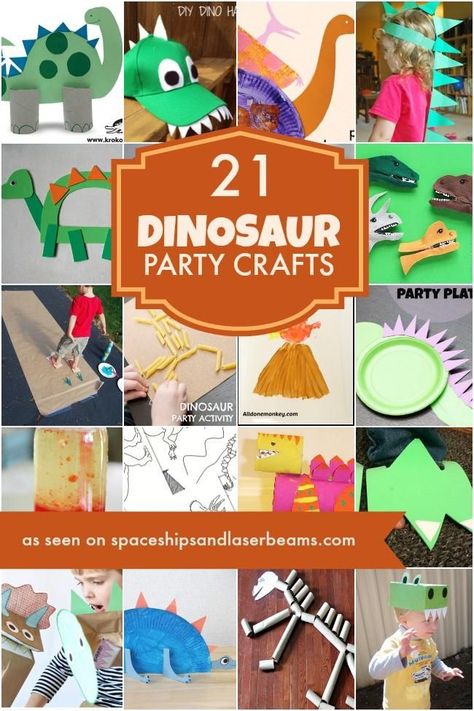 Dinosaur Birthday Party Craft Ideas and Activities Dinosaur Party Activities, Crafts And Activities For Kids, Dinosaur Activities, Dinosaur Crafts, Birthday Party Crafts, Party Deco, Dino Birthday, The Good Dinosaur, Dino Party