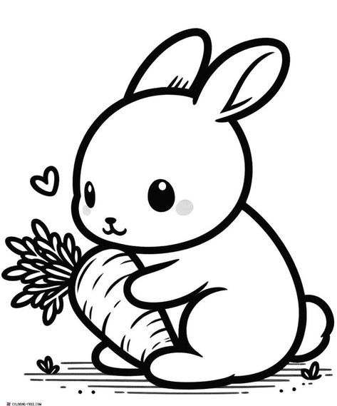 Hop on over to our Pinterest board for a collection of 18 adorable rabbit coloring pages that are perfect for kids of all ages. These free printables are great for keeping kids entertained on a rainy day or for a fun activity at home or.  #RabbitColoringPages #RabbitColoring #RabbitAndCarrot #BunnyColoring Animal Coloring Pages Free Printable, Rabbit Coloring Pages, Rabbit And Carrot, Rabbit Coloring, Bunny Coloring, Free Printable Coloring Sheets, Rabbit Colors, Rabbit Drawing, Kids Animals