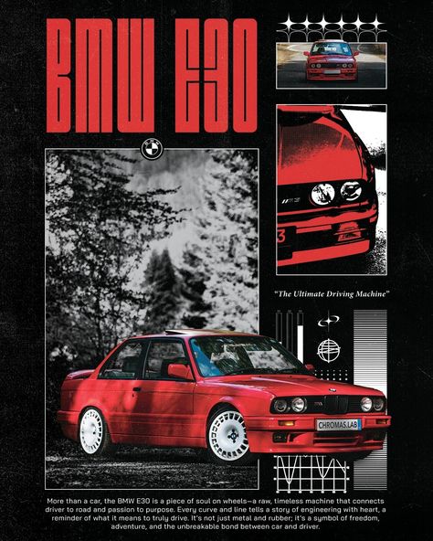 ✦ BMW E30 ✦ Poster design by: @chromas.lab Like the shirt mockup in this project? Head to my bio and grab yours now! Send us a DM for special offers on digital copies for printing 📥 . . . #poster#graphicdesign#posterdesign#hoodie#streetwear#photoshop#illustrator#poster#vintage#red#bmw#bmwe30#car#carposter Vintage Cars Poster, Bmw E30 Poster, Vintage Car Poster Design, E 30 Bmw, Bmw Illustration, Bmw Hoodie, E30 Poster, Bmw Poster, Illustrator Poster