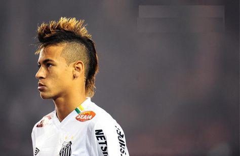 Neymar Da Silva (Newcomer to Barcelona soccer Team) Neymar Mohawk, Hairstyle Neymar, Neymar Jr Hairstyle, Mohawk For Men, Christophe Galtier, Mohawk Hairstyle, Mohawk Hairstyles Men, Neymar Football, Old Hairstyles