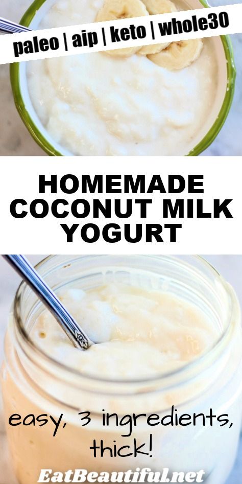 Coconut Yogurt Recipe, Homemade Coconut Yogurt, Aip Keto, Homemade Coconut Milk, Diy Yogurt, Creamy Soups, Coconut Milk Yogurt, Make Coconut Milk, Making Yogurt