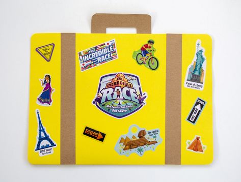 Day 1 Toddler Craft: Traveler's Suitcase #TheIncredibleRace #AnswersVBS Suitcase Craft Preschool, Time Travel Crafts, Suitcase Activities For Preschool, Luggage Craft For Preschool, Diy Suitcase Cardboard, Suitcase Craft For Kids, Passport Kids Craft, My Country Suitcase Activity, Suitcase Craft