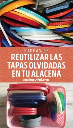 En tu casa tienes tapas en exceso y no sabes que hacer con ellas, aquí te brindamos algunas ideas para reutilizar las tapas olvidadas sin tupper en tu alacena. Ideas Para Hacer Con Tela, Reciclados Ideas, Diy Muebles Ideas, Ideas Para Organizar, Manualidades Diy, Ideas Creativas, Wooden Coasters, House Cleaning Tips, Kitchen Recipes