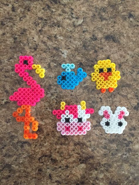 Hammer Beads, Capybara Perler Beads, Pig Perler Beads, Minecraft Pig Perler Beads, Ferret Perler Beads, Hamster Perler Beads, Magnetic Earrings, Easy Perler Beads Ideas, Summer Rose