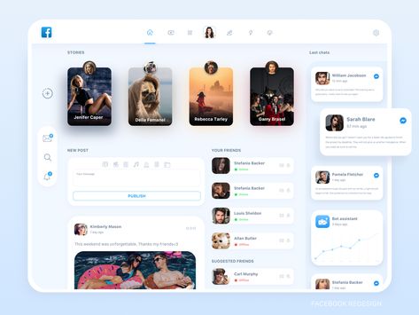 Facebook Redesign, Social App Design, Logo Design Women, Facebook Template, Ui Design Elements, Mobile App Design Inspiration, App Interface Design, Ui Design Website, Web Ui Design