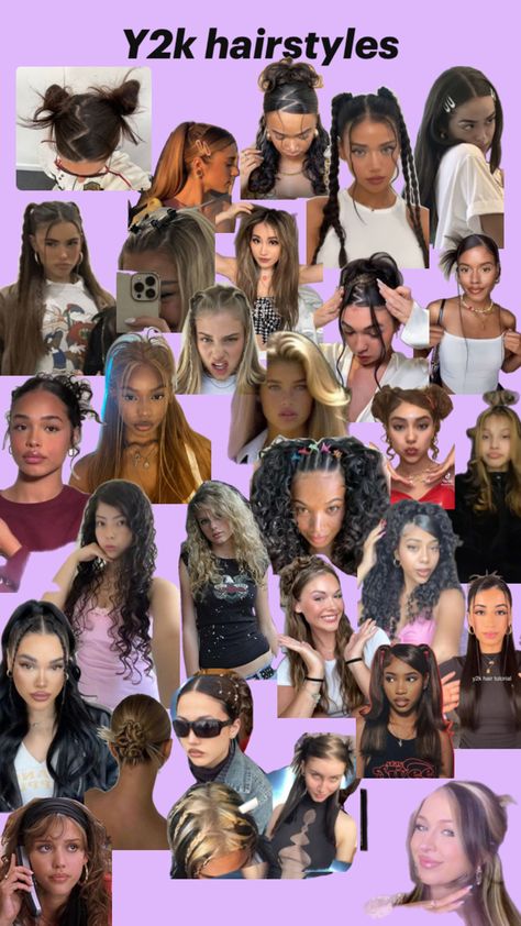 Ways to suit the aesthetic better 😍. (If you repost this please tag me)(I made it). Y2k Hairstyles, Y2k Party, Find Your Style, I Made It, Made It, Hairstyles, My Style, Hair Styles, Hair