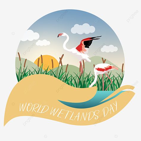 World Wetlands Day Drawing, World Wetlands Day Poster, Wetlands Drawing, Conceptual Poster, Ideas For Packaging, World Wetlands Day, Pencil Sketch Portrait, Wetland Park, Sketch Portrait