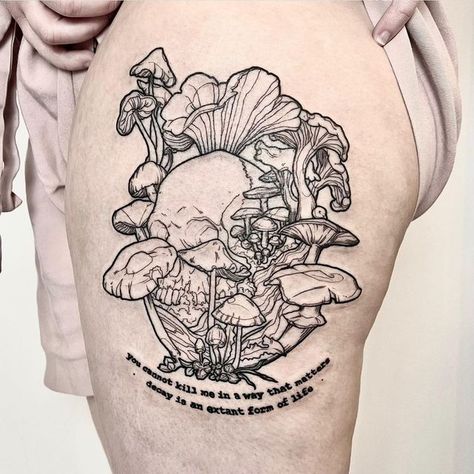 Underground Tattoo, Mushroom Tattoo, Mushroom Tattoos, Forest Tattoos, Mushroom Forest, Hip Tattoo, Tattoo Pattern, Body Modifications, Tattoo Placement