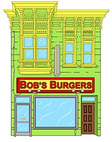 Bobs Burger Restaurant, Bobs Burgers Layout, Bobs Burgers House, Bobs Burgers Restaurant, Bobs Burgers Art, Burger Names, Bob Burgers, Bobs Burger, Car Papercraft