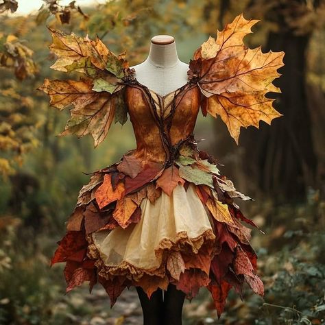 Fall Fairy Outfit, Woodland Creature Costume, Warhammer Aesthetic, Autumn Fairy Costume, Fall Fairy Costume, Ram Cosplay, Dnd Outfits, Autumn Costume, Renn Faire