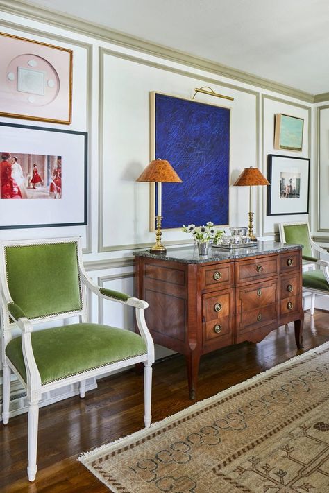 Blue Striped Walls, Southern Living Magazine, Colorful Cottage, Kitchen Improvements, Big Design, Southern Living, House Colors, South Carolina, The Wall