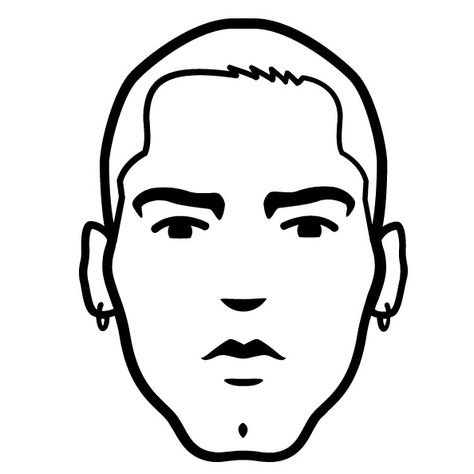 Eminem Drawing Cartoon, Eminem Painting Easy, Eminem Silhouette, Cartoon Eminem, Eminem Drawing Easy, Eminem Cartoon, Hip Hop Art Drawing, Eminem Drawing, Halloween Pumpkin Stencils