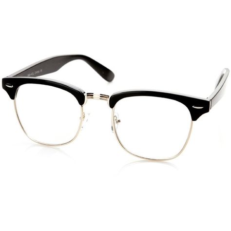 zeroUV Vintage Inspired Classic Clubmaster Nerd Wayfarers UV400 Clear... ($8.24) ❤ liked on Polyvore featuring accessories, eyewear, eyeglasses, glasses, wayfarer style eyeglasses, half frame wayfarer glasses, lens glasses, wayfarer eye glasses and clear glasses Glasses Wayfarer, Wire Rimmed Glasses, Wayfarer Glasses, Aviator Eyeglasses, Clear Lens Glasses, Colored Mirror, Visor Sunglasses, Glasses Clear, Eyewear Glasses