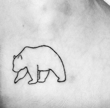 Canadian Bear Tattoo, Outline Bear Tattoo, Minimalist Bear Tattoo Simple, Sleeping Bear Tattoo, Dainty Bear Tattoo, Grizzly Bear Tattoos Women, Small Bear Tattoos For Women, Bear Silhouette Tattoo, Bear Outline Tattoo