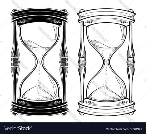 Hourglass Tattoo Designs, Sand Dial Tattoo, Hourglass Reference, Hourglass Tattoo Stencil, Hour Glass Tattoo Ideas, Simple Hourglass Tattoo, Hourglass Tattoo Design, Hourglass Clock, Hourglass Art